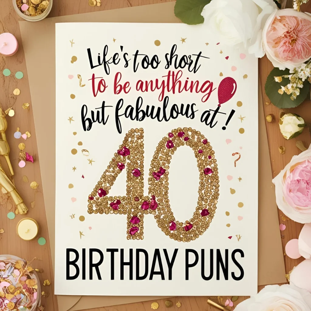40th birthday puns