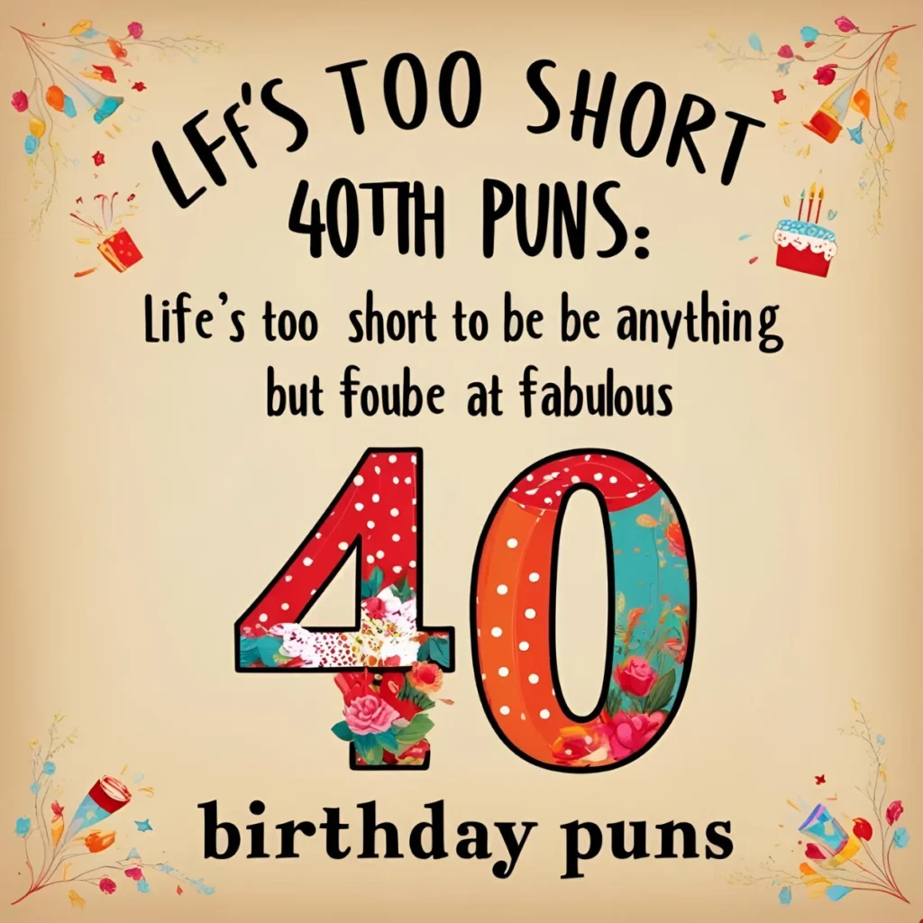 40th birthday puns