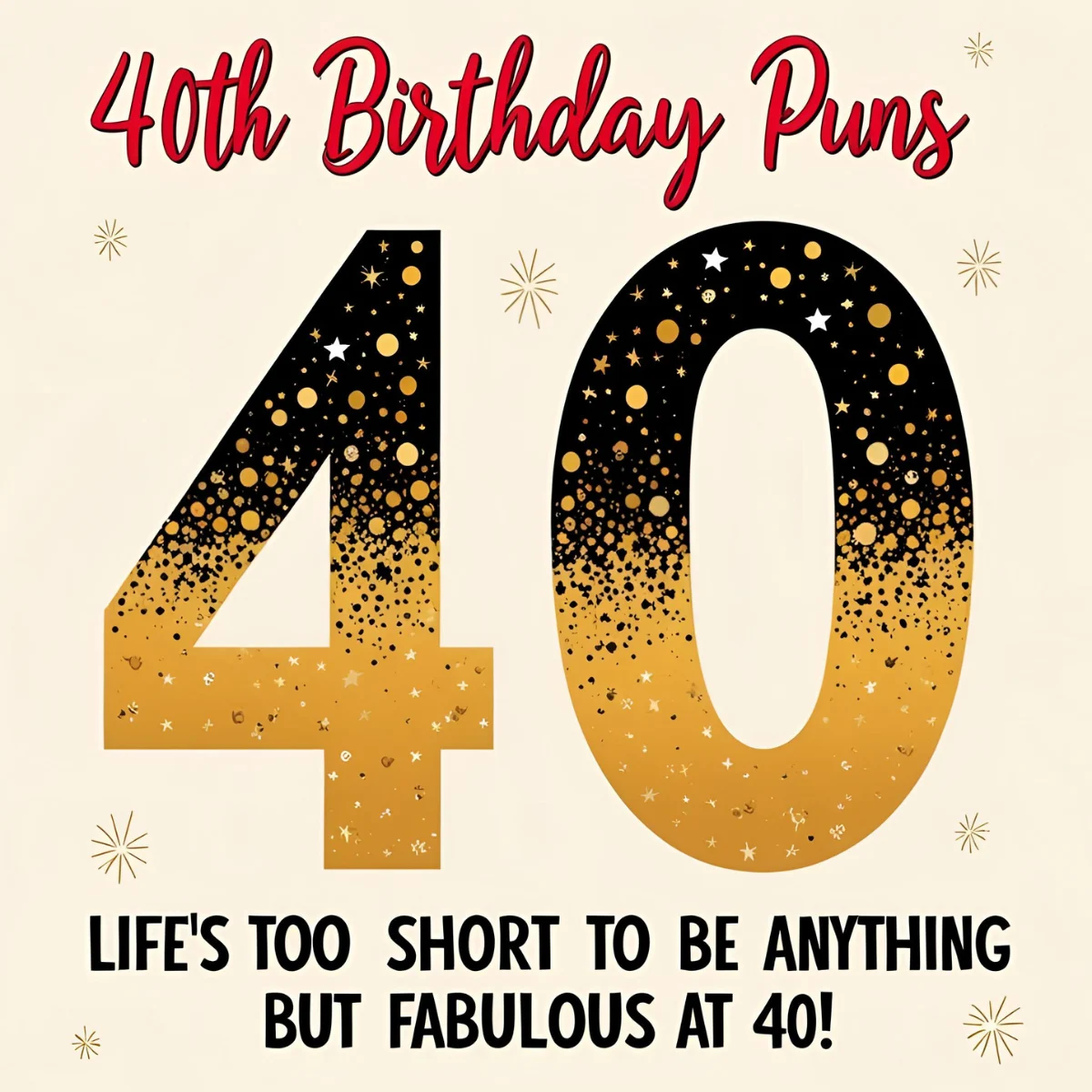 40th birthday puns